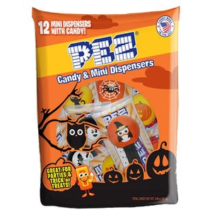 All City Candy PEZ Candy & Mini Halloween Dispensers Party Bag - Bag of 12 PEZ Candy For fresh candy and great service, visit www.allcitycandy.com