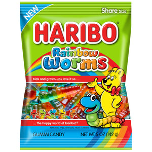 All City Candy Haribo Rainbow Worms 5 oz. Bag Gummi Haribo Candy For fresh candy and great service, visit www.allcitycandy.com