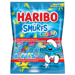 All City Candy Haribo Smurfs Sour Gummi Candy - 4-oz. Bag Gummi Haribo Candy For fresh candy and great service, visit www.allcitycandy.com