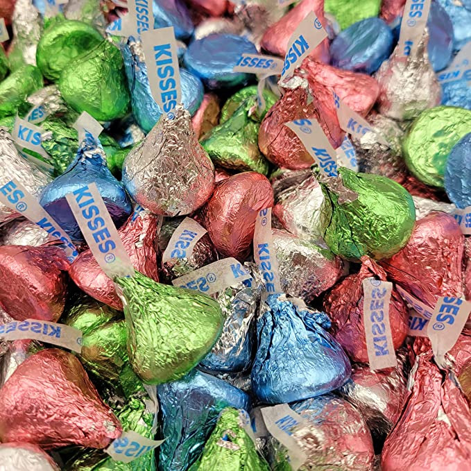 Hershey's Kisses Milk Chocolate Pastel Colors - For fresh candy and great service, visit www.allcitycandy.com