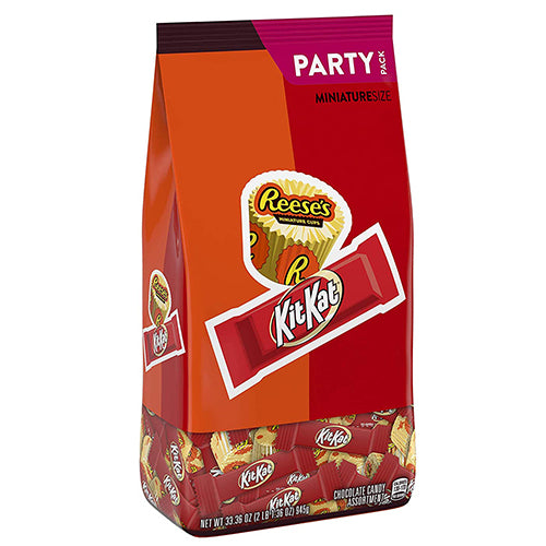 All City Candy Reese's and Kit Kat Miniatures Assortment Party Pack - 33.36-oz. Bag Hershey's For fresh candy and great service, visit www.allcitycandy.com