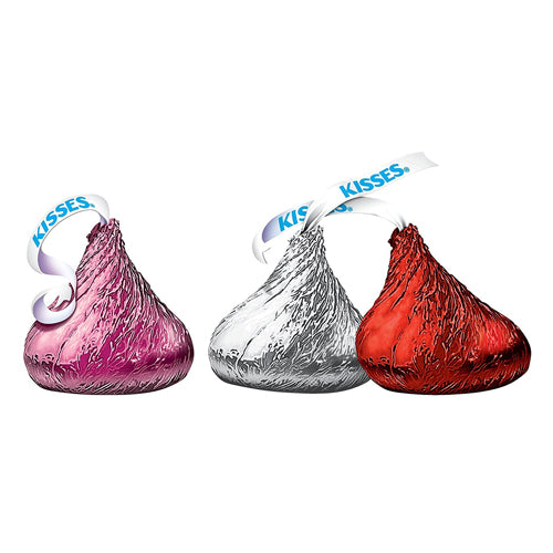 All City Candy Hershey's Kisses Milk Chocolate Valentine's Day Colors - 4.25 LB Bulk Bag Hershey's For fresh candy and great service, visit www.allcitycandy.com