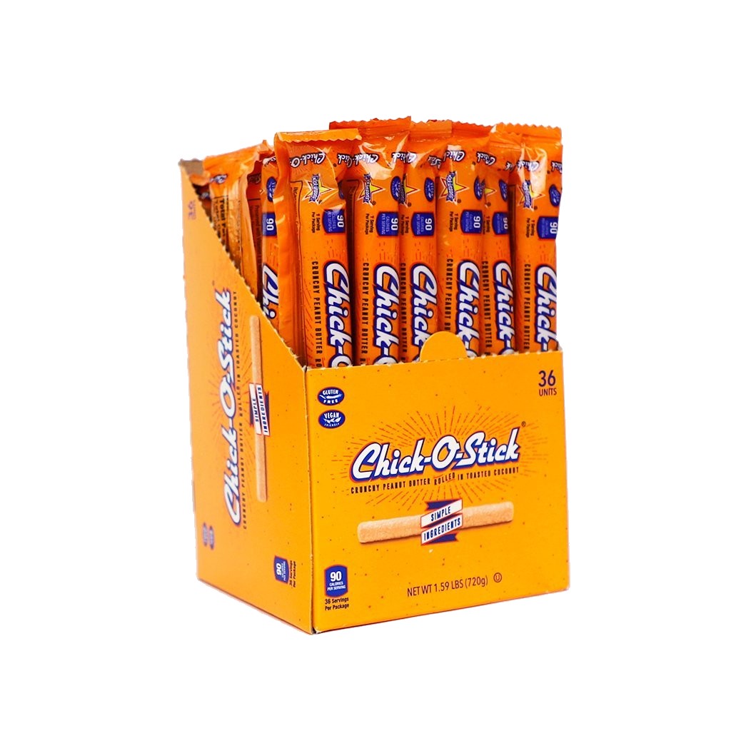 All City Candy Chick-O-Stick Crunchy Peanut Butter and Toasted Coconut Candy .7 oz. Case of 36 Atkinson's Candy For fresh candy and great service, visit www.allcitycandy.com