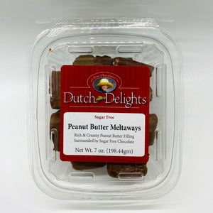   Dutch Delight Sugar Free Peanut Butter Meltaway 7 oz. Tub.For fresh candy and great service, visit www.allcitycandy.com