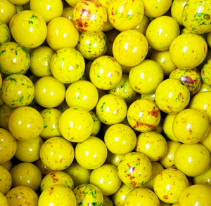 Kaboom Yellow Speckled 1-Inch Jawbreakers with Candy Centers - 3 LB Bulk Bag