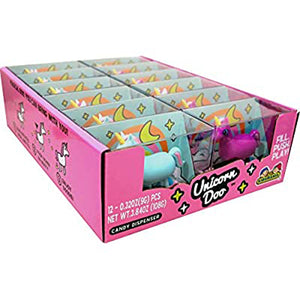 All City Candy Unicorn Doo Candy Dispenser .32 oz. Novelty Kidsmania - Case of 12 For fresh candy and great service, visit www.allcitycandy.com