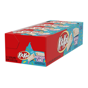 All City Candy Kit Kat Birthday Cake White Creme w/Sprinkles 1.5 oz Bar - Case of 24 Candy Bars Hershey's For fresh candy and great service, visit www.allcitycandy.com