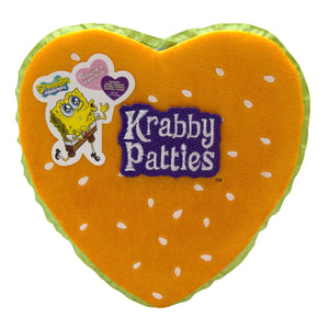 All City Candy, Spongebob Squarepants Krabby Patties Plush Heart Box 3.17 oz..  Valentine's Day Frankford Candy For fresh candy and great service, visit www.allcitycandy.com