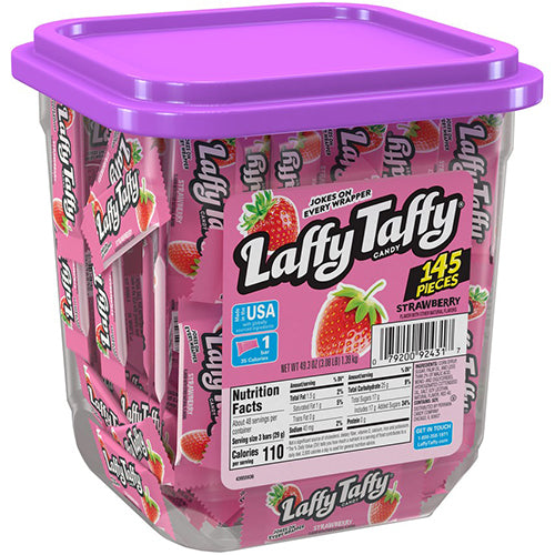 All City Candy Laffy Taffy Strawberry .3-oz. Mini Bar - Tub of 145 Candy Bars Nestle For fresh candy and great service, visit www.allcitycandy.com