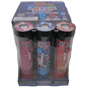 All City Candy Laser Pop Projector Candy .71 oz. Case of 12 Novelty Kidsmania For fresh candy and great service, visit www.allcitycandy.com