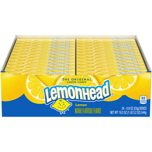 All City Candy Lemonhead Lemon Candy .8-oz. Box Case of 24 Hard Ferrara Candy Company For fresh candy and great service, visit www.allcitycandy.com