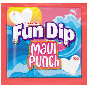 Lik-M-Aid Valentine's Fun Dip Maui Punch 22 count 9.46 oz. Box
