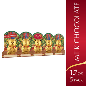 Lindt Christmas Teddy Bear Milk Chocolate Mini 5 pack 1.7 oz.