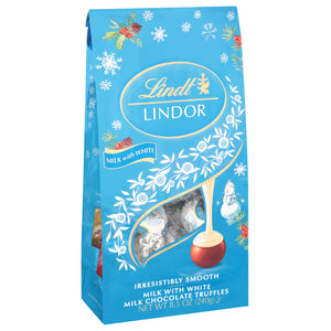 Lindt Holiday Lindor Milk & White Truffles - 8.5-oz. Bag