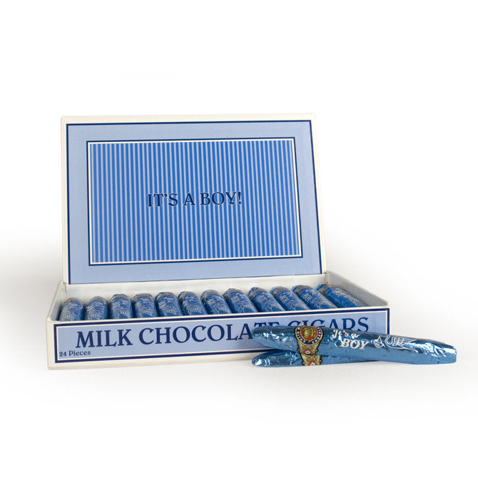 All City Candy It's A Boy Milk Chocolate Cigars - 24 Piece Box Chocolate Madelaine Chocolate Company For fresh candy and great service, visit www.allcitycandy.com