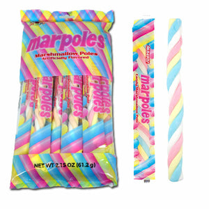 All City Candy Marpoles Candy Marshmallow Poles - Bag of 8 Chewy Albert's Candy For fresh candy and great service, visit www.allcitycandy.com