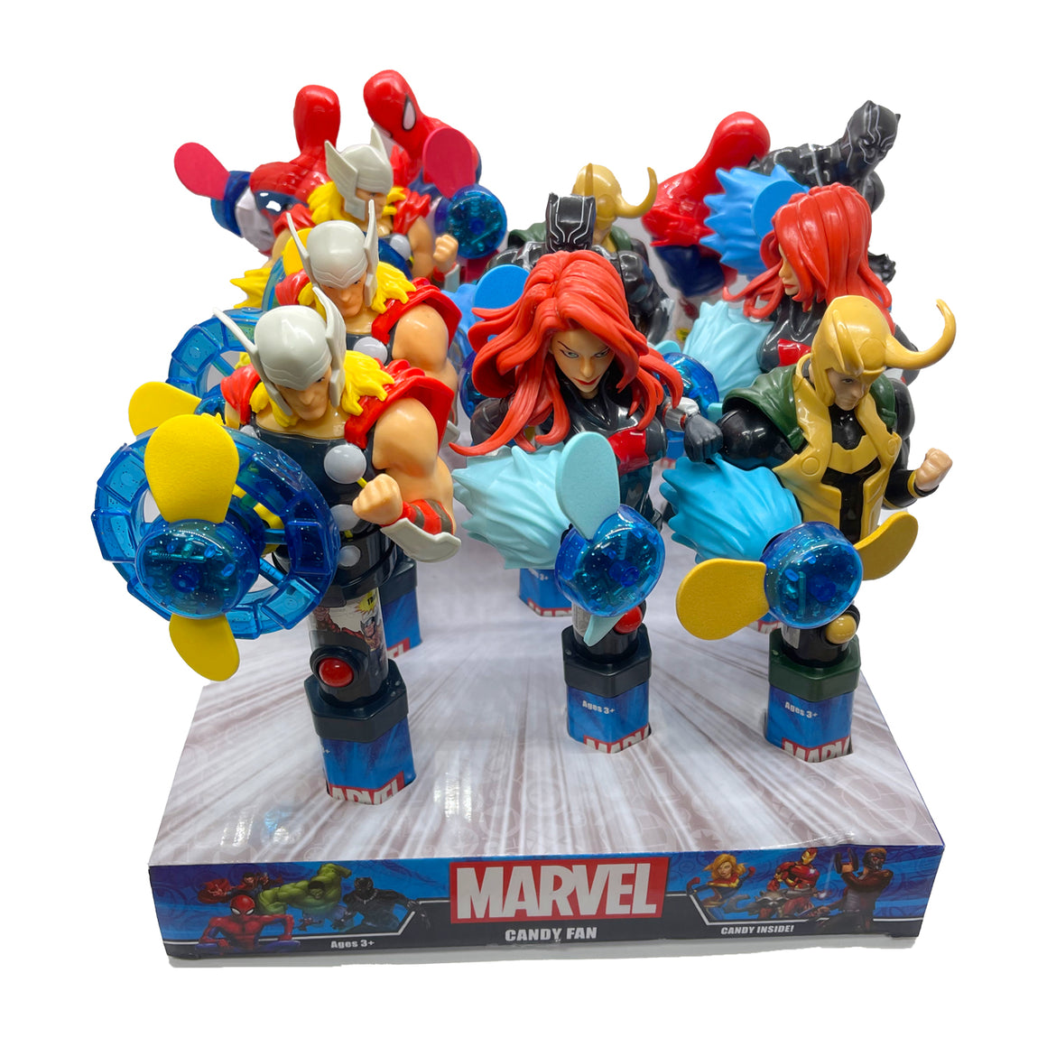 All City Candy Candyrific Marvel Avengers Candy Fan 0.28 oz. Novelty Candyrific For fresh candy and great service, visit www.allcitycandy.com