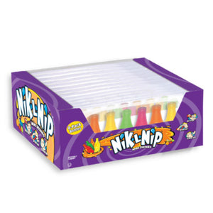 All City Candy Nik L Nips Mini Drinks Wax Bottles 8-Pack Case of 12 Concord Confections (Tootsie) For fresh candy and great service, visit www.allcitycandy.com