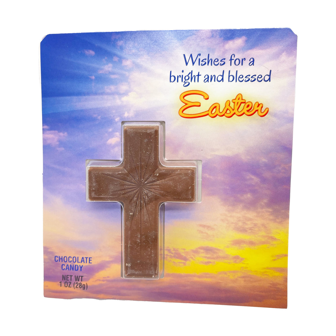 Palmer Easter Greeting Card with Chocolate Cross 1 oz.