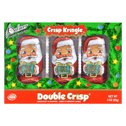 Palmer Crisp Kringle Double Crisp Chocolate Santas 3 Pack