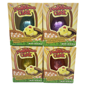 All City Candy Easter Peek-a-Boo Milk Chocolate Egg and Marshmallow Chick Albert's Candy For fresh candy and great service, visit www.allcitycandy.com