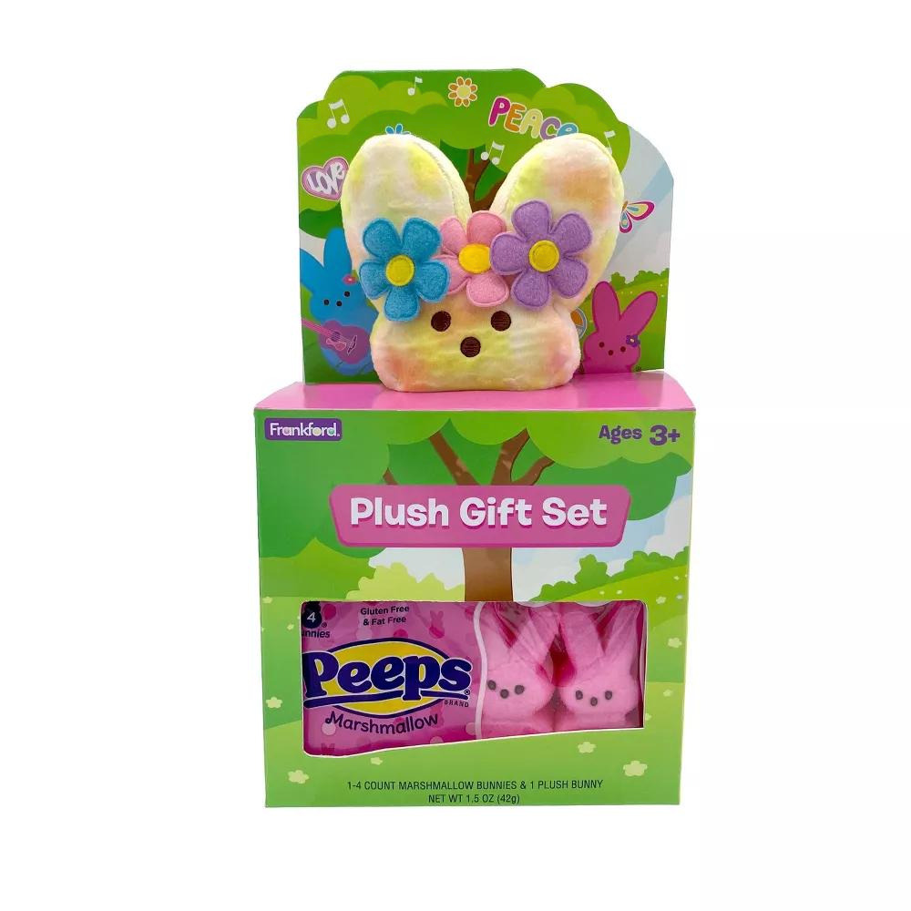 All City Candy Peeps Easter Plush Flower Power Bunny Gift Set - 1.5 oz Easter Frankford Candy For fresh candy and great service, visit www.allcitycandy.com