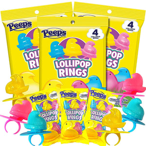 Peeps 4 pack Lollipop Rings 1.41 oz. Bag