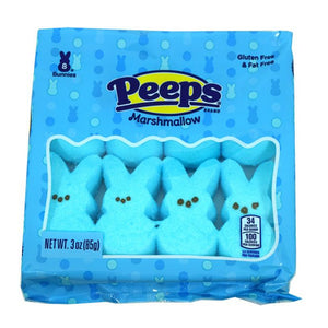 All City Candy Peeps Blue Marshmallow Bunnies 8 Count Just Born Inc. For fresh candy and great service, visit www.allcitycandy.com