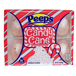 All City Candy Peeps Candy Cane Flavored Marshmallow Chicks 10-Pack Christmas Just Born Inc For fresh candy and great service, visit www.allcitycandy.com