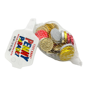 All City Candy Fort Knox Penny Parade Milk Chocolate Coins White Case Bag Gerrit J. Verburg Candy For fresh candy and great service, visit www.allcitycandy.com