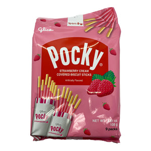 All City Candy Strawberry Pocky - 3.81-oz. Family Sized Bag Glico For fresh candy and great service, visit www.allcitycandy.com