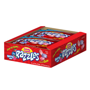 All City Candy Razzles Berry Mix Candy - 1.6-oz. Bag Case of 24 Gum/Bubble Gum Concord Confections (Tootsie) For fresh candy and great service, visit www.allcitycandy.com