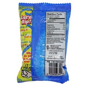 All City Candy Rip Rolls Blue Raspberry Licorice Candy - 1.4 oz. 1 Roll For fresh candy and great service, visit www.allcitycandy.com