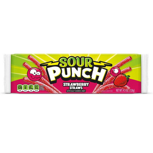 Sour Punch Sour Strawberry Straws 4.5 oz. Tray