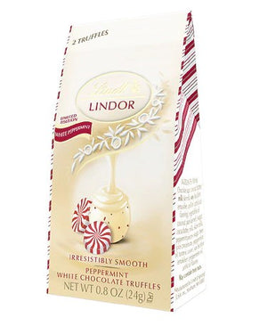 All City Candy Lindt Peppermint White Chocolate Truffles 0.8 oz. Pouch Lindt For fresh candy and great service, visit www.allcitycandy.com