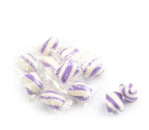 All City Candy Purple & White Twists Hard Candy - 3 LB Bulk Bag Bulk Wrapped Atkinson's Candy For fresh candy and great service, visit www.allcitycandy.com