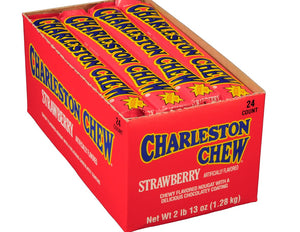 All City Candy Strawberry Charleston Chew Candy Bar 1.87 oz. Candy Bars Tootsie Roll Industries Case of 24 For fresh candy and great service, visit www.allcitycandy.com