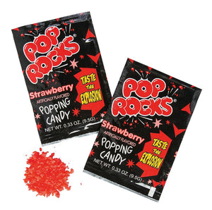 All City Candy Pop Rocks Strawberry Popping Candy - .33-oz. Package Novelty Pop Rocks (Zeta Espacial SA) 1 Package For fresh candy and great service, visit www.allcitycandy.com