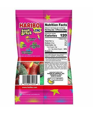 All City Candy Haribo Zing Sour Bites Gummi Candy - 4.5-oz. Bag Haribo Candy For fresh candy and great service, visit www.allcitycandy.com