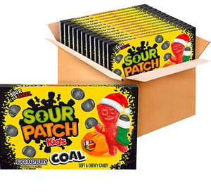 All City Candy Sour Patch Christmas Coal Theater Box 3.1 oz. - Case of 12 Christmas Mondelez International For fresh candy and great service, visit www.allcitycandy.com