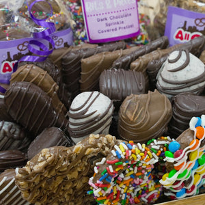 For fresh candy and great service, visit www.allcitycandy.com - Snack Basket Gourmet Chocolate Covered Treat Gift Basket