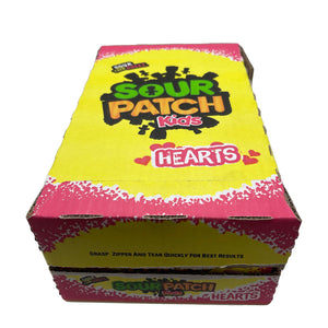 All City Candy Sour Patch Hearts Valentine Theater Box 3.1 oz. Case of 12 Mondelez International For fresh candy and great service, visit www.allcitycandy.com