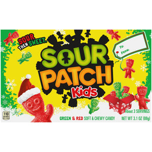 Sour Patch Kids Green & Red Soft & Chewy Candy - 3.1-oz. Holiday Theater Box