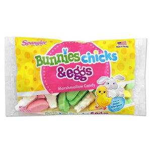 All City Candy Bunnies Chicks & Eggs Marshmallow Candy - 10-oz. Bag Spangler For fresh candy and great service, visit www.allcitycandy.com