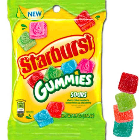 All City Candy Starburst Gummies Sours Gummi Candy - 5.8-oz. Bag Gummi Wrigley For fresh candy and great service, visit www.allcitycandy.com