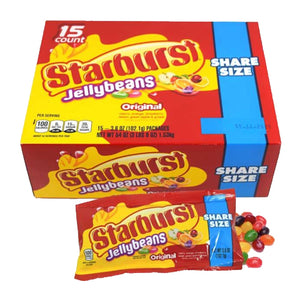 All City Candy Starburst Original Flavor Jelly Beans Share Size - 3.6-oz. Bag Case of 15 Wrigley For fresh candy and great service, visit www.allcitycandy.com
