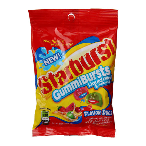 Starburst GummiBursts Flavor Duos Liquid-Filled Gummies - 6-oz. Bag