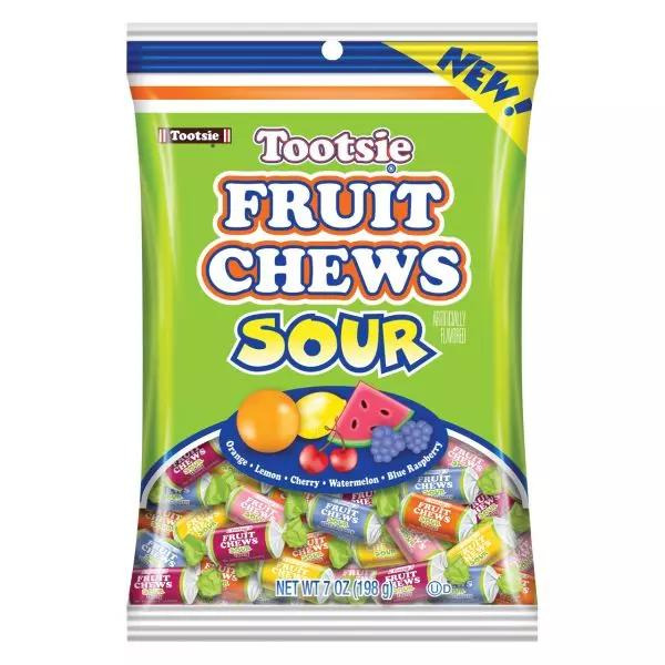 Tootsie Sour Fruit Chews 7 oz. Peg Bag - For fresh candy and great service, visit www.allcitycandy.com