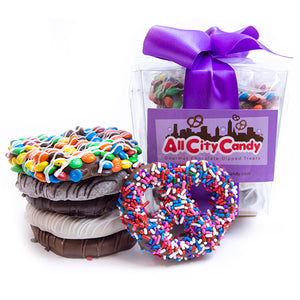 For fresh candy and great service, visit www.allcitycandy.com - Twisted Six Gourmet Chocolate Pretzels Gift Box