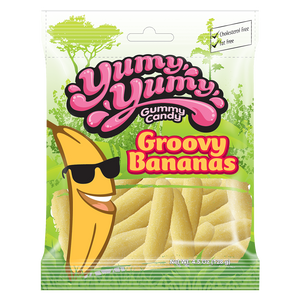 All City Candy Yumy Yumy Groovy Bananas Gummy Candy- 4.5-oz. Bag For fresh candy and great service, visit www.allcitycandy.com